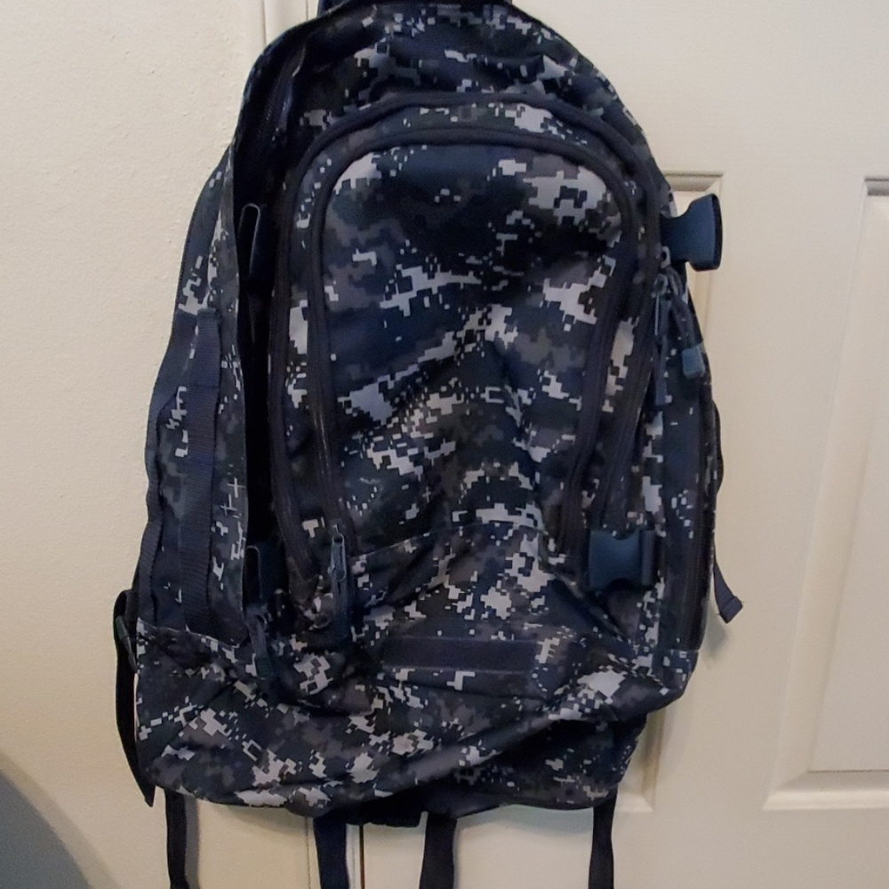Blue camo backpack